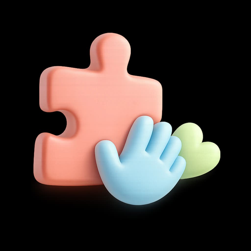 3D-иллюстрация занятий с дефектологом